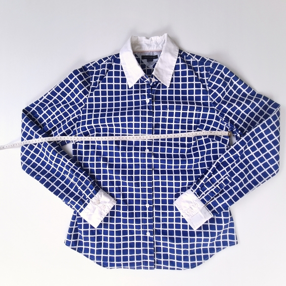 Tommy Hilfiger Blue / White Patterned Long Sleeve Shirt - Size AU M - BNWOT - Picture 4 of 8